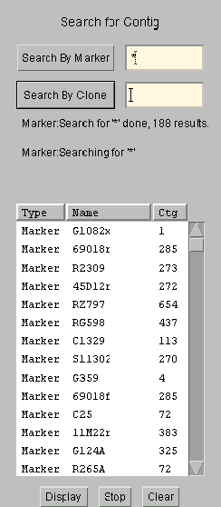 Contig Search Panel